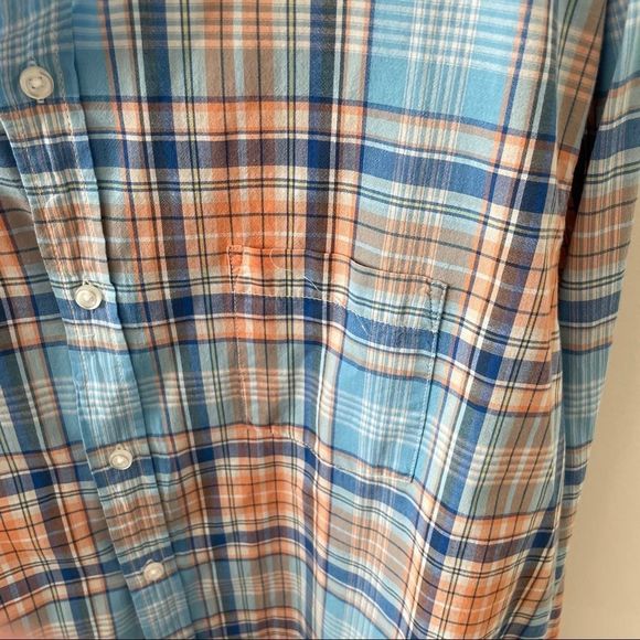 Men’s Blue Plaid Sz XL Dress shirt G.H.Bass - Picture 4 of 6